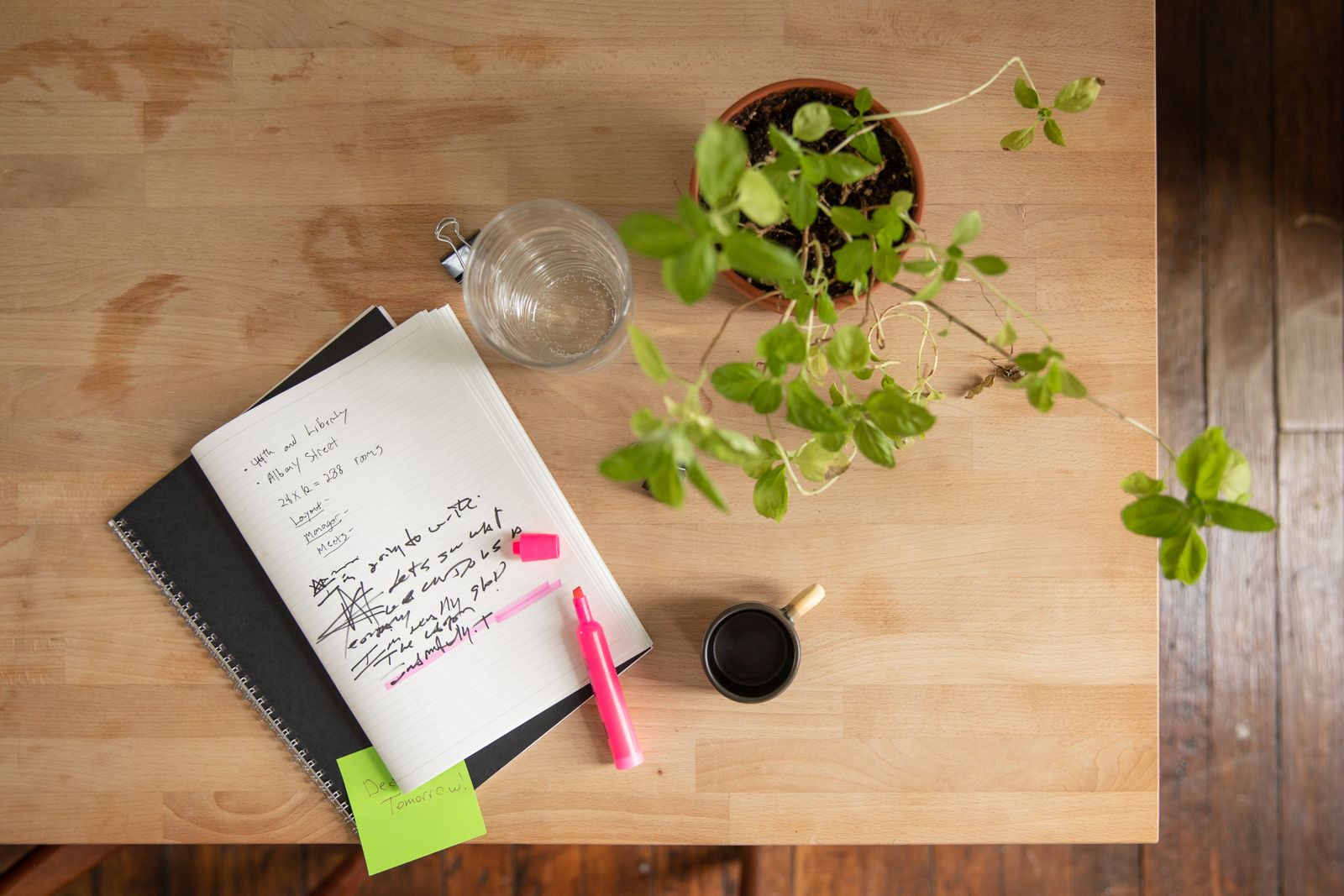Organized workspace for a consistent learning habit.